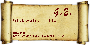 Glattfelder Ella névjegykártya